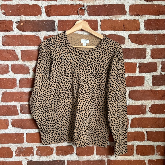 J.Crew Teddie Sweater in Spotted Print – Size M - Picture 1 of 2